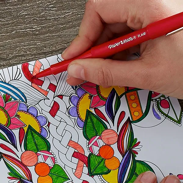 Merkkarikynä/huopakärkitussi Paper Mate Flair Medium Punainen (12 osaa)