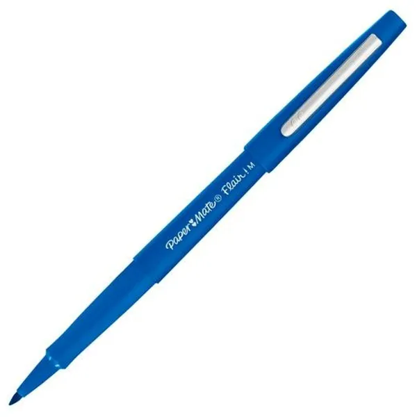 Marķieris Paper Mate Flair! M Zils (12 gb.)