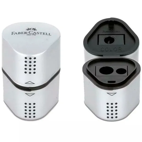 Drožtukas Faber-Castell Grip 2001 3 viename Sidabras Metalinis (10 vnt.)