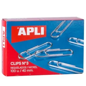 Klipsi Apli Nº 3 nikkeli 40 mm (10 osaa)