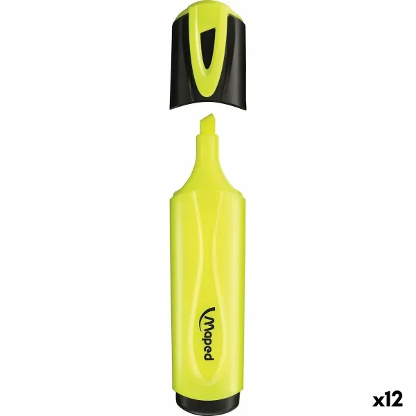 Fluorescējošs Marķieris Maped Peps Classic Dzeltens (12 gb.)