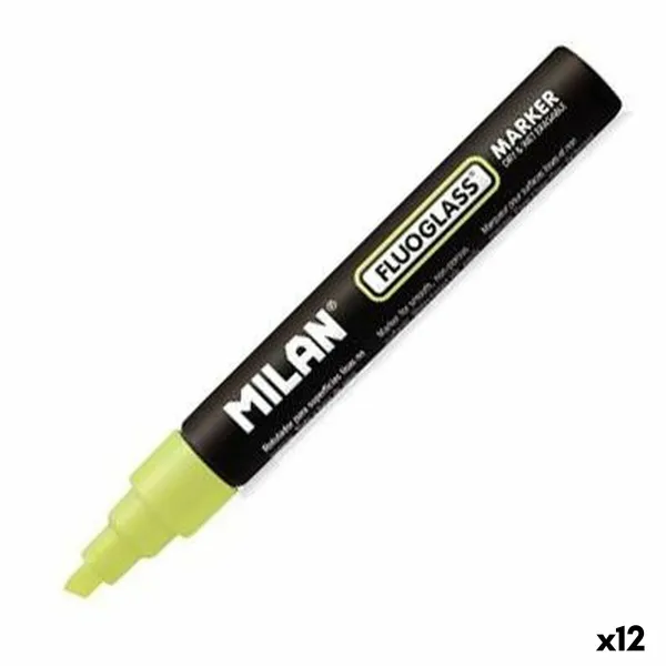 Fetras Milan Fluoglass Geltona (12 vnt.) Ištrinamas