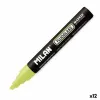 Marker pen/felt-tip pen Milan Fluoglass Yellow Erasable (12 Units)