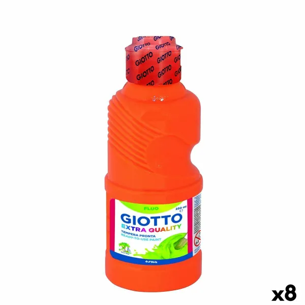 Tempera Giotto Fluo Oranžinė 250 ml (8 vnt.)