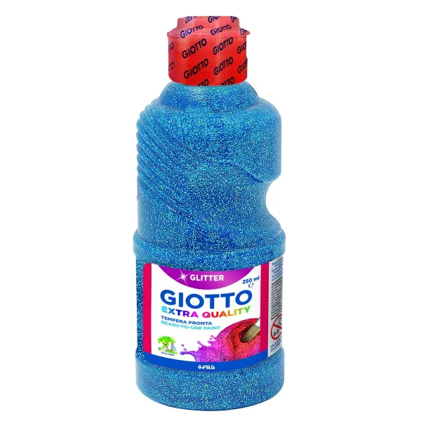 tempera Giotto Glitter Zils 250 ml (8 gb.)