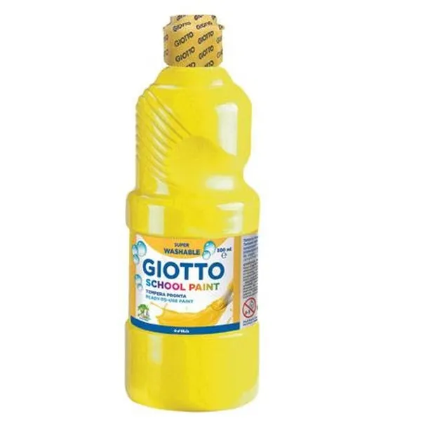 Tempera Giotto School Keltainen 500 ml Pestävä (6 osaa)