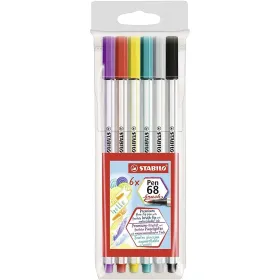 Tussisetti Stabilo Pen 68 Brush Monivärinen (10 osaa)