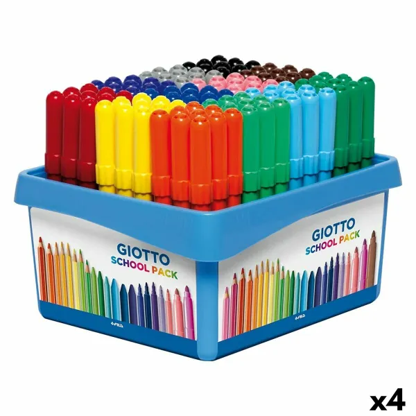Flomasteru Komplekts Giotto Turbo Maxi School Daudzkrāsains (4 gb.)