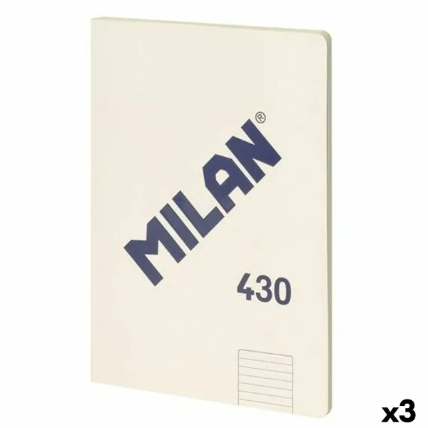 Užrašų knygelė Milan 430 Rusvai gelsva A4 48 Paklodės 21 x 29,7 cm (3 vnt.)