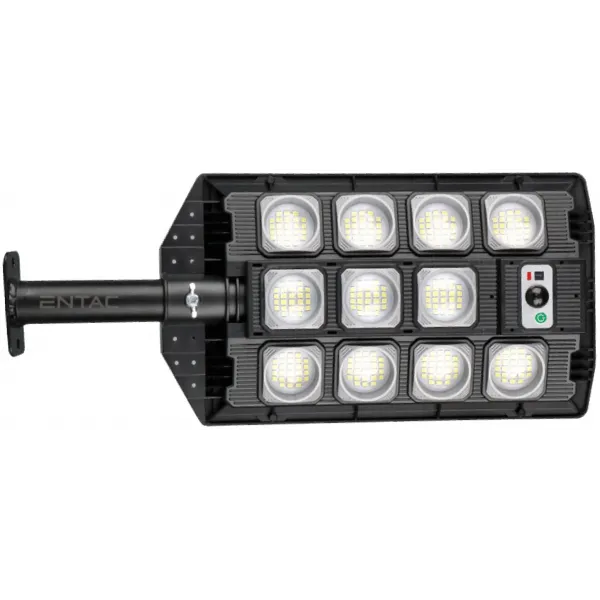 LED Solar Street Lamp with Remote Controller, Motion Sensor and automated Dimming Function, 1000lm