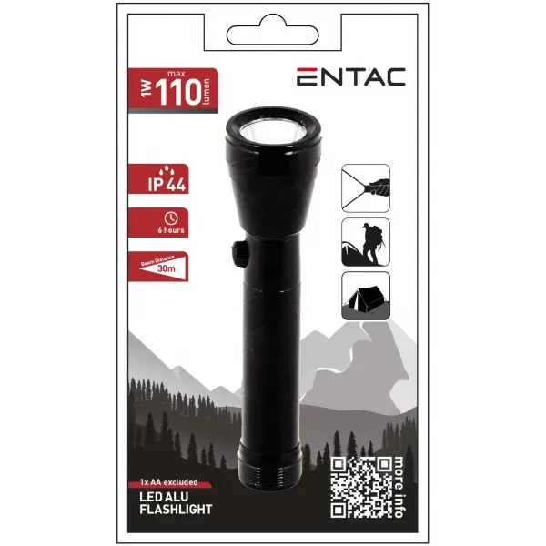 Entac Flashlight 1W Alu - 1pcs AA