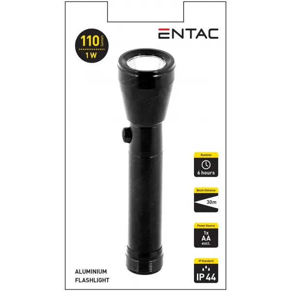Entac Flashlight 1W Alu - 1pcs AA