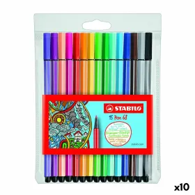 Tussisetti Stabilo Pen 68 Monivärinen (10 osaa)