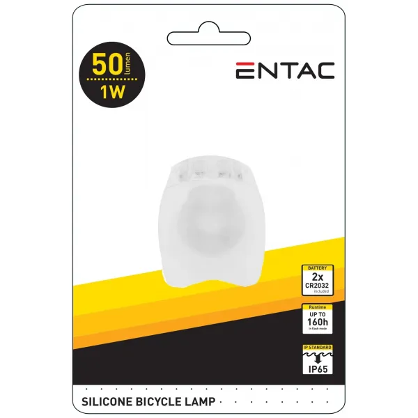 Entac Bike Light 1 pc Plastic White