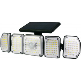 Solar Plastic Wall Lamp 2.5W SMD CCT 5 head with PIR + IR