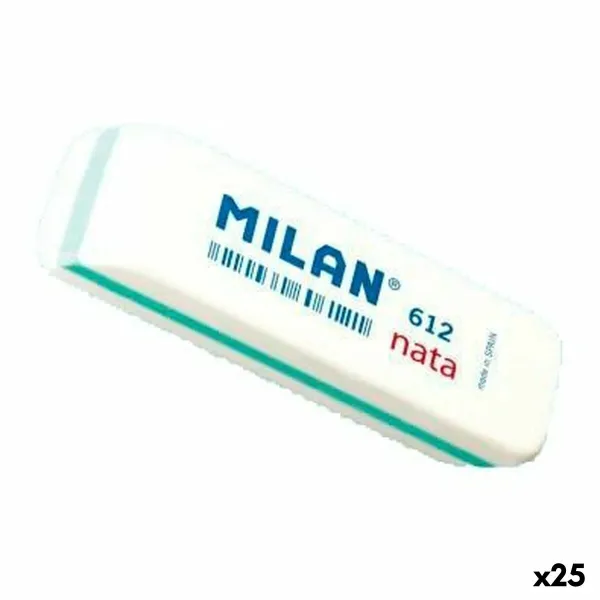 Trintukų rinkinys Milan 612 NATA Balta 7,8 x 2,3 x 1,2 cm 12 Dalys (25 vnt.)