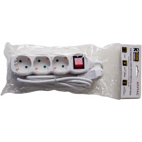 Socket Extension Cord S1 3 Sockets With Switch 1.5m