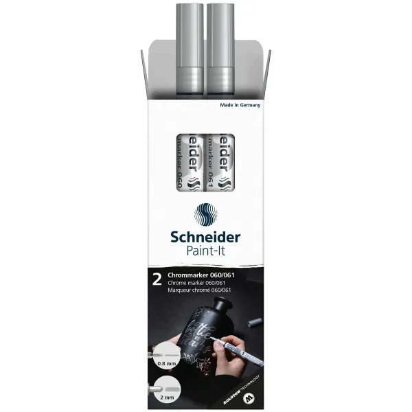 Marķieru komplekts Schneider PAINT-IT 2 CHROME metāls (2 gb.)