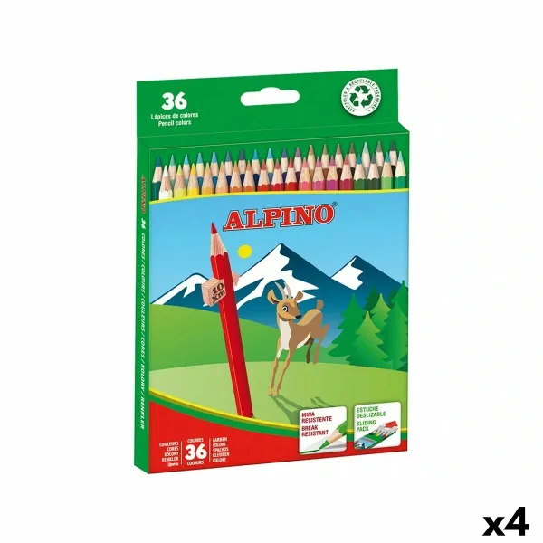 Colouring pencils Alpino Multicolour 36 Pieces (4 Units)