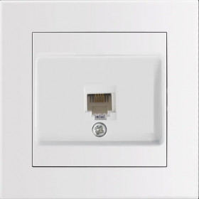Arnold Recessed wall Phone socket White