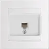Arnold Recessed wall Phone socket White
