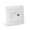 Arnold Recessed wall LAN socket Cat5 White