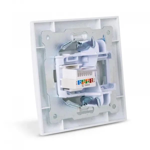 Arnold Recessed wall LAN socket Cat5 White