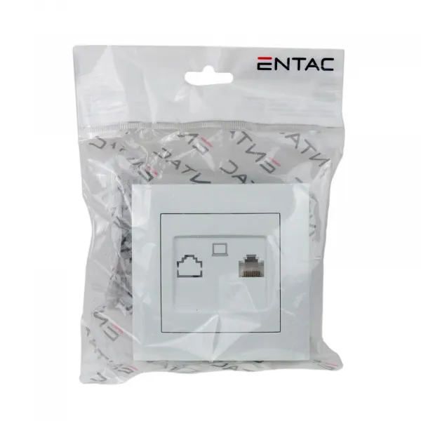 Arnold Recessed wall LAN socket Cat5 White