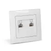 Arnold Recessed wall LAN socket 2x Cat5 White