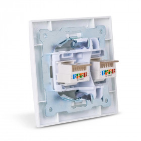 Arnold Recessed wall LAN socket 2x Cat5 White