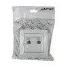 Arnold Recessed wall LAN socket 2x Cat5 White