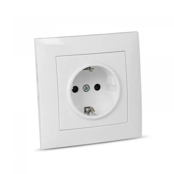 Arnold Recessed wall socket earthed White
