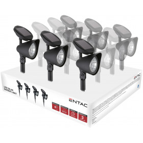 Garden Solar Lamp Reflector 32cm Plastic 3 LED 12/showbox