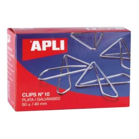 Klipsi Apli MARIPOSA Nº 10 Hopeinen Hopea 40 mm (10 osaa)