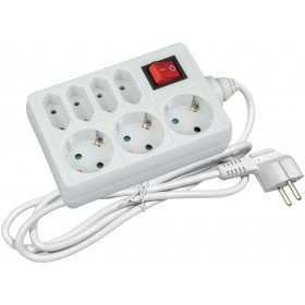 Socket Extension Cord M1 With Switch 7 Sockets 3x16A 4x2.5A 1.5m 3G1.5