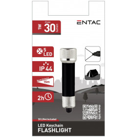 Entac Lamp 5LED Keychain Black