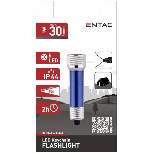 Entac Flashlight 5LED Keychain Blue