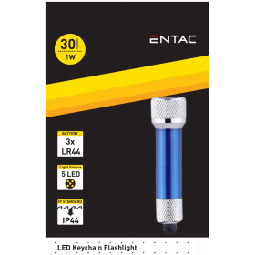 Entac Flashlight 5LED Keychain Blue
