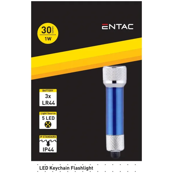 Entac Flashlight 5LED Keychain Blue