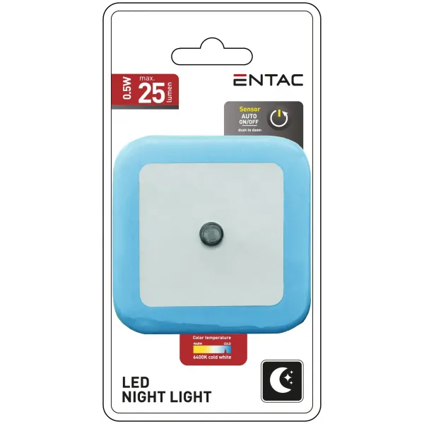 Entac Night Light 0.5W Square CW Blue