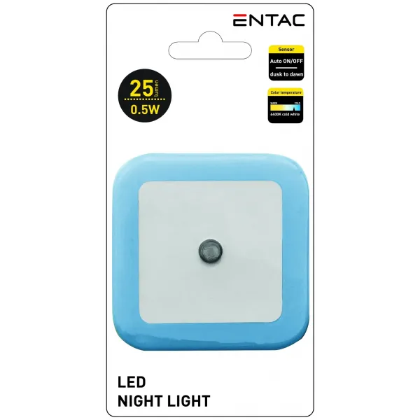 Entac Night Light 0.5W Square CW Blue