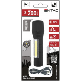 Entac Mini Flashlight 3W XPE Rechargeable