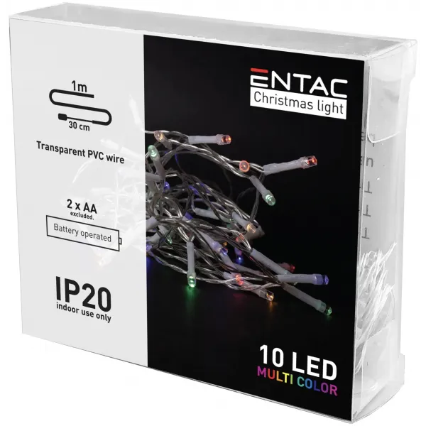 Christmas Indoor 10 LED Light Multicolor 1,3m (2AA excl.)