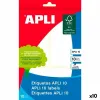 Uzlīmes Apli Balts Papīrs 10 Loksnes 53 x 100 mm (10 gb.)
