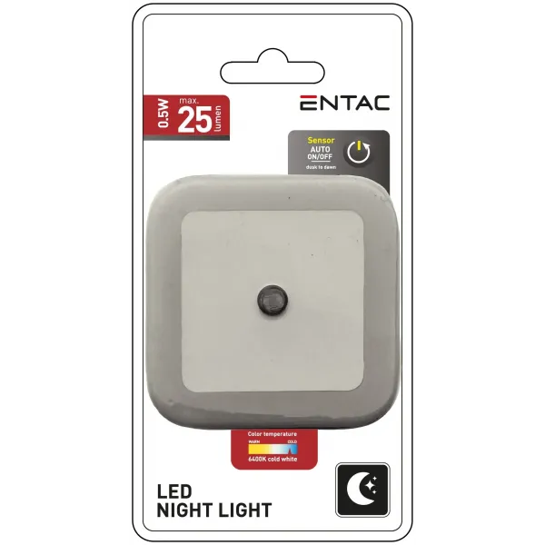 Entac Night Light 0.5W Square CW White