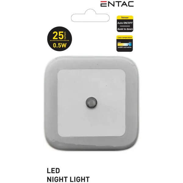 Entac Night Light 0.5W Square CW White