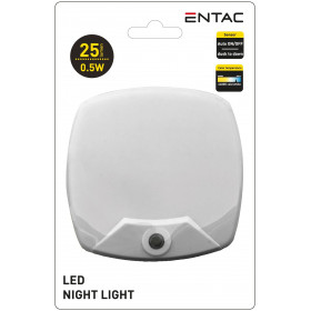 Entac Night Light 0.5W Square CW White