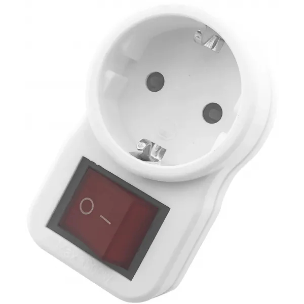 Power Adapter 1 Socket (1 Earthed) with Switch