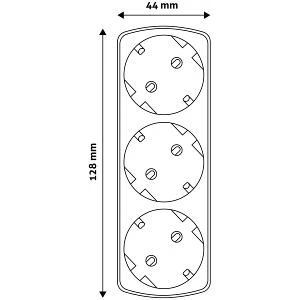 Power Adapter 3 Sockets (3 Earthed)