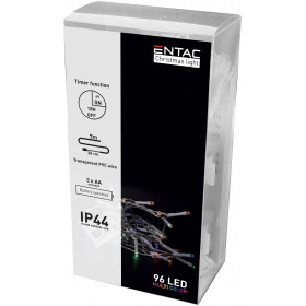 Christmas IP44 96 LED Light with Timer Multicolor 7m